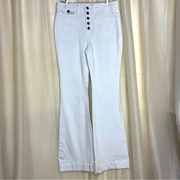 Judy Blue Los Angeles Button Fly Flare Fit Patch Pocket Jeans - Picture 1 of 14
